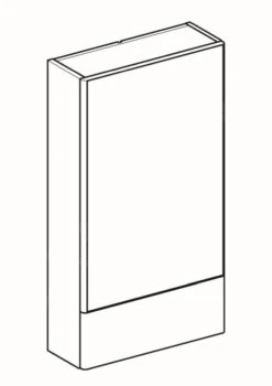 Geberit Selnova Square - Spiegelkast 850x470x176 Mm, 2 Deuren, Glanzend Wit 500.156.01.1 -Woonwinkel 00ea10fd371ef999d3a5c20f