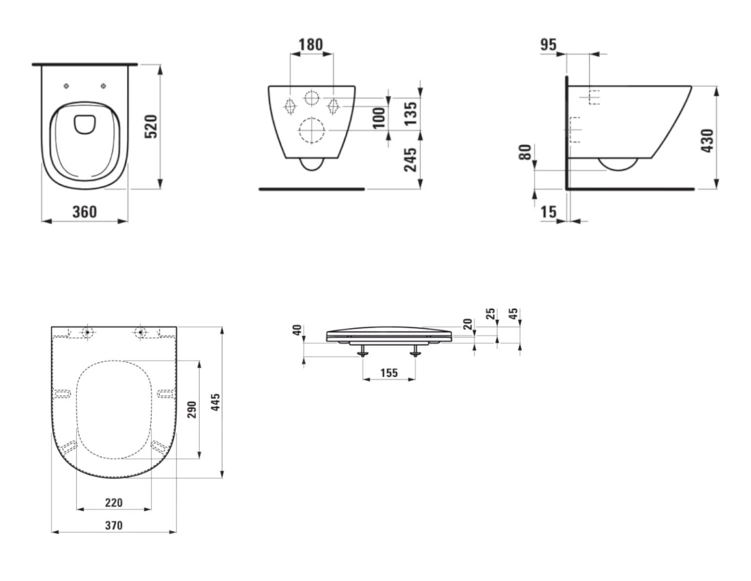 Laufen Lua - Wandcloset Met Softclose Zitting, Rimless, Wit H8660800000001 2 Laufen Lua - Wandcloset Met Softclose Zitting, Rimless, Wit H8660800000001 - Afbeelding 2