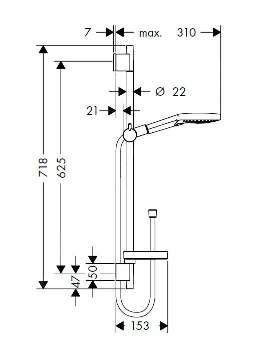 Hansgrohe Raindance Select S - Glijstangset 120 3jet, Chroom 26630000 2 Hansgrohe Raindance Select S - Glijstangset 120 3jet, Chroom 26630000 - Afbeelding 2