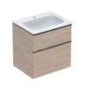 Geberit ICon - Wastafelkast Met Wastafel, 60x48x63 Cm, 2 Laden, Eiken 502.335.JH.1