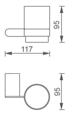 Novaservis Titania Naty - Beker Met Houder, Melkglas/chroom 66606,0 -Woonwinkel 0e6442de7a0d10a5d3dd092c