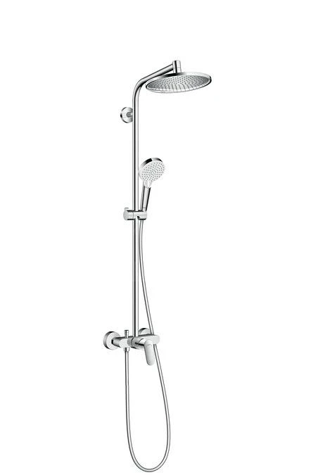 Hansgrohe Crometta - Doucheset Showerpipe S 240 Met Mengkraan, Chroom 27269000 1 Hansgrohe Crometta - Doucheset Showerpipe S 240 Met Mengkraan, Chroom 27269000