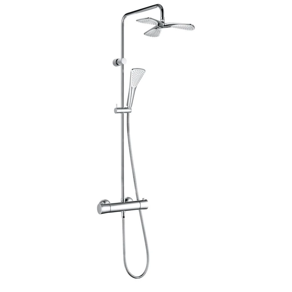 Kludi Fizz - Doucheset Dual Shower System, Met Thermostaat, Chroom 6709505-00 1 Kludi Fizz - Doucheset Dual Shower System, Met Thermostaat, Chroom 6709505-00