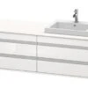 Duravit Ketho - Wastafelonderkast 496x1400x550 Mm, Rechts, 4 Laden, Glanzend Wit KT6757R2222