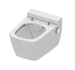 Geberit Duofix - Inbouwreservoir Voor Hangend Toilet Met SIGMA50 Bedieningsknop, Alpine Wit + Tece One - Hangend Douche-wc En Wc-bril, Rimless, SoftClose 111.355.00.5 NT8 -Woonwinkel 129742b428b7b2aa7b696590