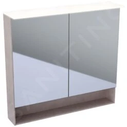 Geberit Acanto - Badkamer Bovenkast Met Spiegel 890x830 Mm, Mytic Eik 500.646.00.2