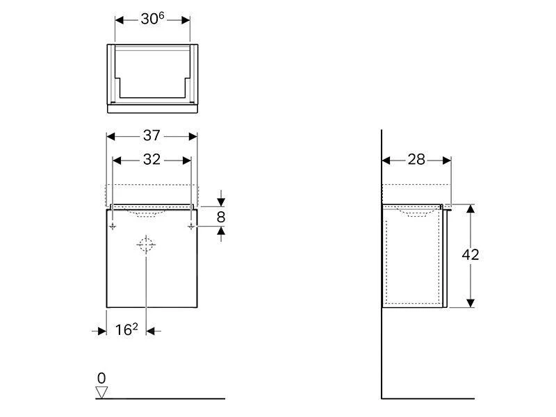 Geberit ICon - Fontein Onderkast 380 Mm, Mat Wit 841837000 2 Geberit ICon - Fontein Onderkast 380 Mm, Mat Wit 841837000 - Afbeelding 2
