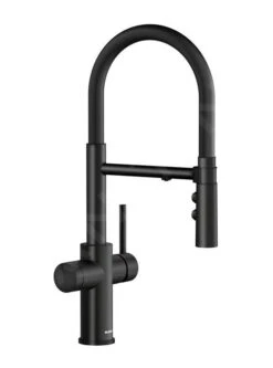 Blanco Catris S - Keukenkraan Met Filterfunctie En Flexibele Uitloop, Mat Zwart 526707