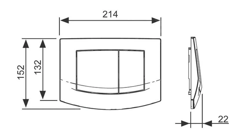 Tece TECEambia - Bedieningsplaat, Mat Chroom 9240225 2 Tece TECEambia - Bedieningsplaat, Mat Chroom 9240225 - Afbeelding 2