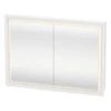 Duravit L-Cube - Spiegelkast Met LED-verlichting, Inbouw, 700x1000x155 Mm, 2 Deuren, Wit LC7652000001000
