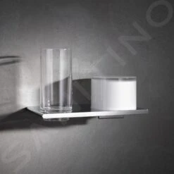 Keuco Edition 400 - Zeepdispenser En Beker Met Houder, Glas/chroom 11553019000 -Woonwinkel 21907aa95d161b96c3c200ae