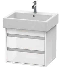 Duravit Ketho - Wastafel Onderkast 480x550x440 Mm, 2 Laden, Glanzend Wit KT663602222