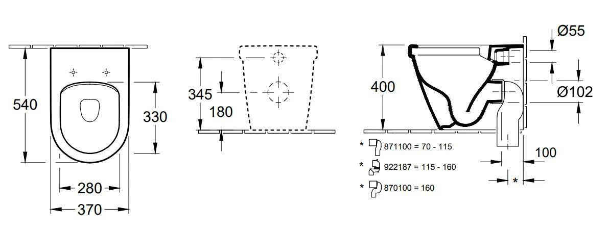 Villeroy & Boch Architectura - Staande Toiletpot, Vario Afvoer, DirectFlush, CeramicPlus, Alpine Wit 5690R0R1 2 Villeroy & Boch Architectura - Staande Toiletpot, Vario Afvoer, DirectFlush, CeramicPlus, Alpine Wit 5690R0R1 - Afbeelding 2