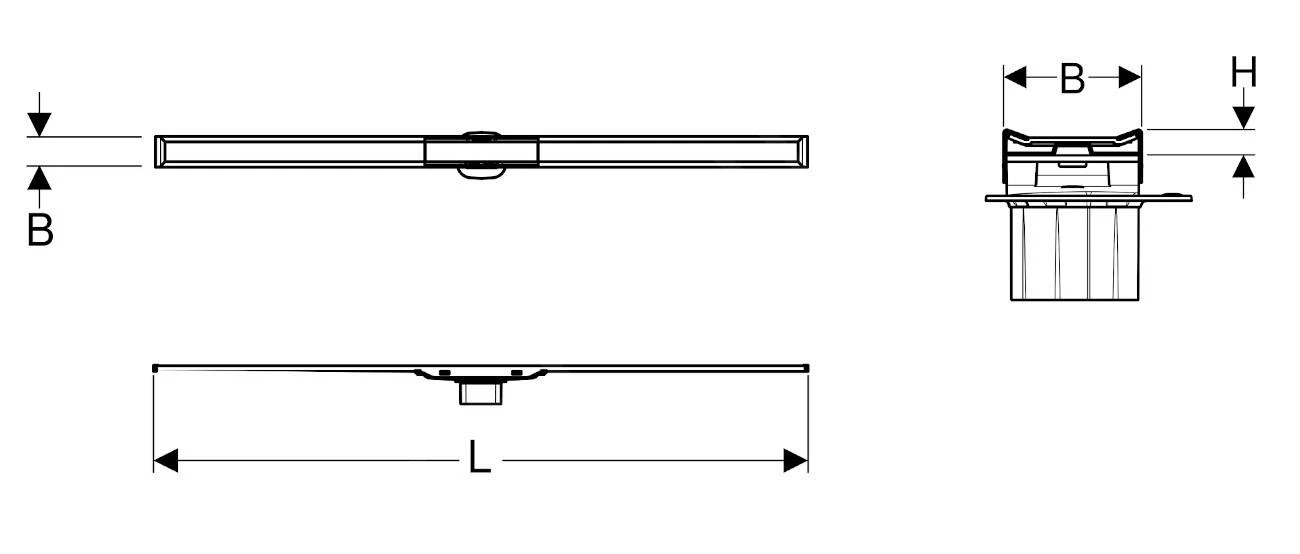 Geberit CleanLine - Rooster Voor Douchegoot 20, 300-1600 Mm, Gepolijst/geborsteld RVS 154.453.KS.1 2 Geberit CleanLine - Rooster Voor Douchegoot 20, 300-1600 Mm, Gepolijst/geborsteld RVS 154.453.KS.1 - Afbeelding 2
