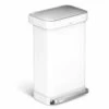 Simplehuman Afvalemmers - Afvalbak Met Zakenhouder, 45 L, Wit CW2027