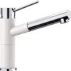 Blanco Alta S - Keukenkraan Met Uittrekbare Sproeikop, Wit/chroom 515327