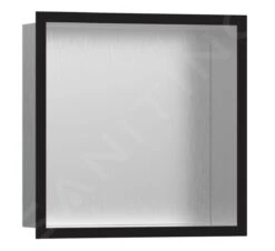 Hansgrohe XtraStoris Individual - Inbouwnis Met Designlijst, 300x300x100 Mm, Geborsteld Rvs/mat Zwart 56097670