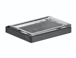 Keuco Edition 11 - Zeepschaal Met Houder, Helder Glas/zwart Chroom Geborsteld 11155139000