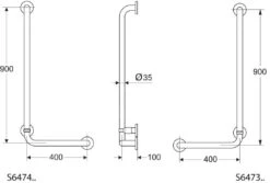 Ideal Standard Contour 21 - Wandgreep 900x400 Mm, Links, Wit S6474AC -Woonwinkel 2d3da8e1864139ac69f73536