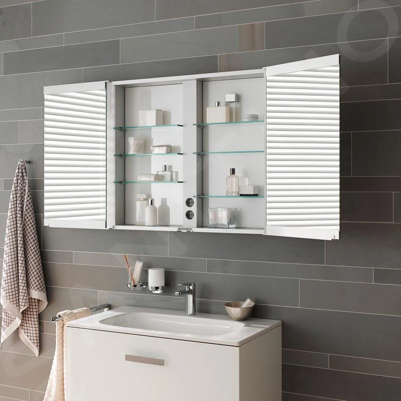 Keuco Royal Match - Spiegelkast Met LED-verlichting, 1000x700x160 Mm, Zilver Geanodiseerd 12803171311 5 Keuco Royal Match - Spiegelkast Met LED-verlichting, 1000x700x160 Mm, Zilver Geanodiseerd 12803171311 - Afbeelding 5