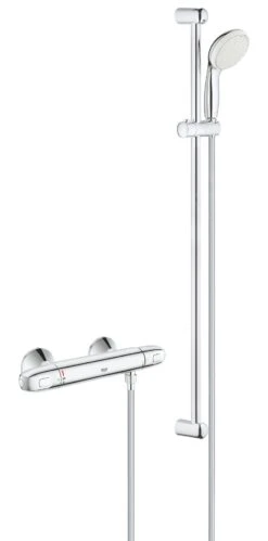 Grohe Grohtherm 1000 - Thermostatische Douchekraan Met Douchegarnituur 90 Cm, Chroom 34256004