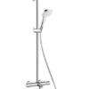 Hansgrohe Croma Select E - Thermostatische Badkraan Showerpipe 180 Met Accessoires, 2jet, Wit/chroom 27352400