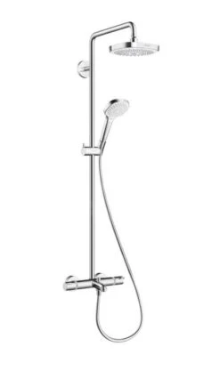Hansgrohe Croma Select E - Thermostatische Badkraan Showerpipe 180 Met Accessoires, 2jet, Wit/chroom 27352400