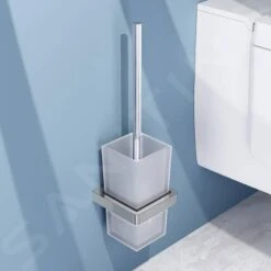 Steinberg 420 - Wandtoiletborstel Met Houder, Wit Glas/chroom 420 2901 -Woonwinkel 35b803d0bde7c22715a60c36