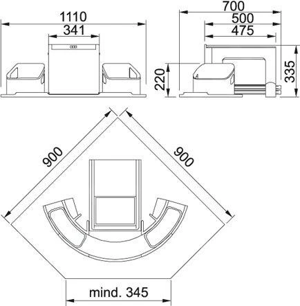 Franke Cube - Inbouw Afvalemmer Hoekmontage 134.0055.288 2 Franke Cube - Inbouw Afvalemmer Hoekmontage 134.0055.288 - Afbeelding 2
