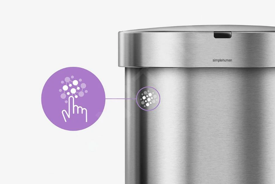 Simplehuman Afvalemmers - Afvalbak Met Sensor, 45 L, Gebrosteld Rvs ST2009 9 Simplehuman Afvalemmers - Afvalbak Met Sensor, 45 L, Gebrosteld Rvs ST2009 - Afbeelding 9