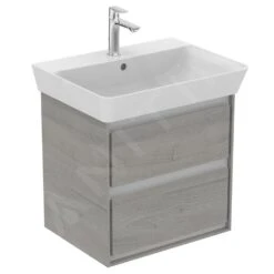 Ideal Standard Connect Air - Wastafelonderkast 530x409x517 Mm, Grijs Eiken/mat Wit Gelakt E1606PS -Woonwinkel 3c0e98a9c7e408dfff97b777