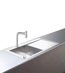 Hansgrohe Spoelbakken - Spoelbakset C71-F450-12 Spoelbak+keukenkraan, Chroom 43230000
