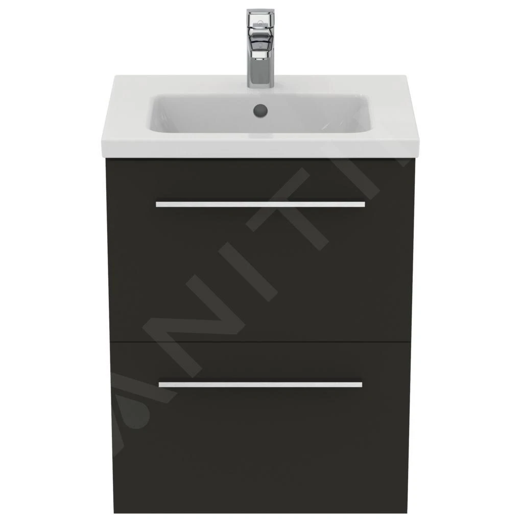 Ideal Standard I.Life S - Wastafelonderkast, 500x375x630 Mm, 2 Laden, Mat Carbon Grijs T5291NV 4 Ideal Standard I.Life S - Wastafelonderkast, 500x375x630 Mm, 2 Laden, Mat Carbon Grijs T5291NV - Afbeelding 4