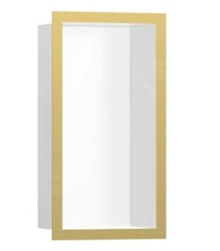 Hansgrohe XtraStoris Individual - Inbouwnis Met Designlijst, 300x150x100 Mm, Mat Wit/gepolijst Goud 56096990