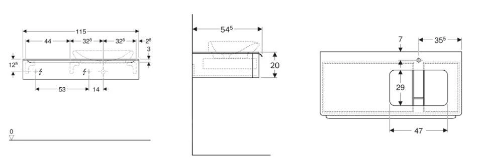 Geberit MyDay - Wastafelonderkast, 1150x545x200 Mm, 1 Schuiflade Met LED-verlichting, Taupe 824261000 2 Geberit MyDay - Wastafelonderkast, 1150x545x200 Mm, 1 Schuiflade Met LED-verlichting, Taupe 824261000 - Afbeelding 2
