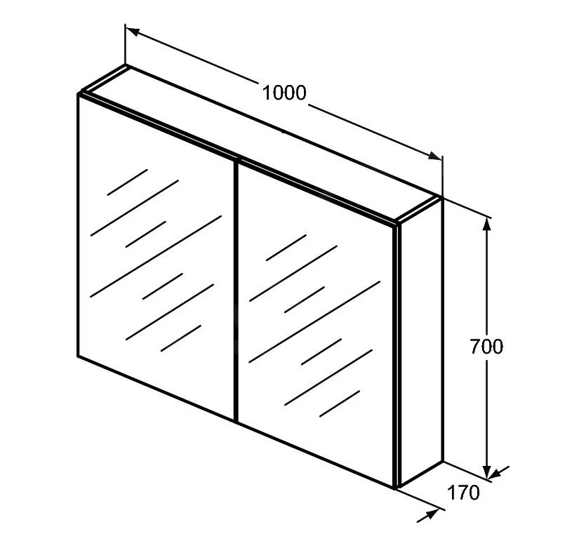 Ideal Standard Mirror&Light - Spiegelkast 1000x700 Mm, Aluminium T3592AL 2 Ideal Standard Mirror&Light - Spiegelkast 1000x700 Mm, Aluminium T3592AL - Afbeelding 2