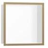 Hansgrohe XtraStoris Individual - Inbouwnis Met Designlijst, 300x300x100 Mm, Mat Wit/geborsteld Brons 56099140