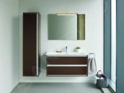 Ideal Standard Connect Air - Hoge Kast 400x300x1600 Mm, Bruin Mat/wit Mat E0832VY -Woonwinkel 459150da65950c8ab2f8a991