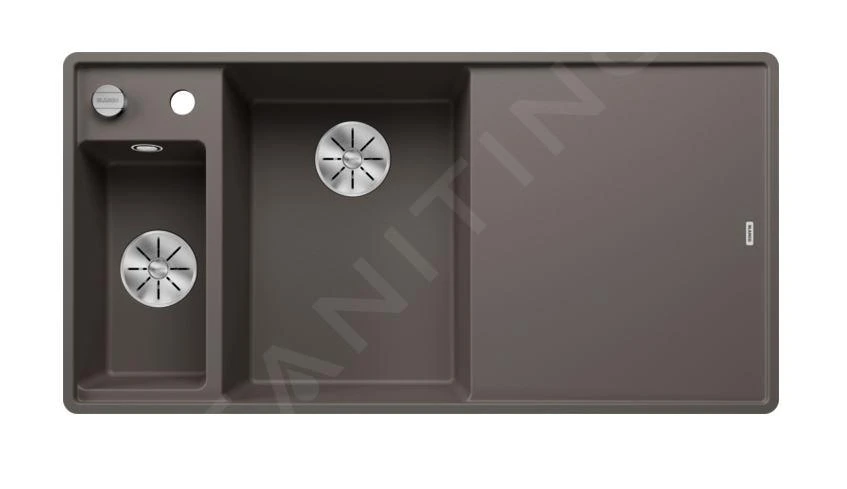 Blanco Axia III 6 - Silgranit Spoelbak, 990x500 Mm, Met Afvoerbediening En Toebehoren, InFino, Grijs 527230 1 Blanco Axia III 6 - Silgranit Spoelbak, 990x500 Mm, Met Afvoerbediening En Toebehoren, InFino, Grijs 527230