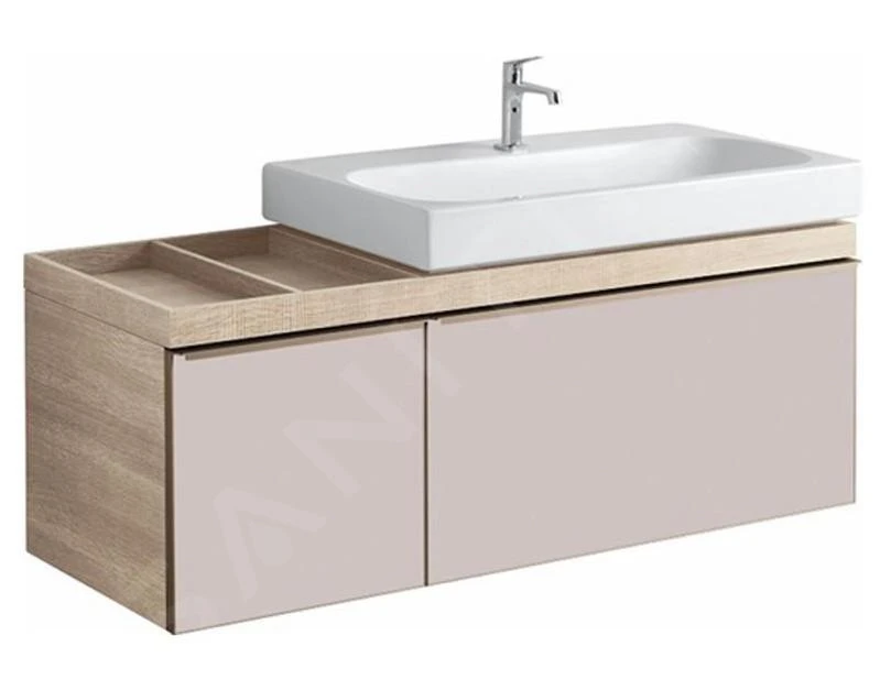 Geberit Citterio - Wastafelonderkast 900 Mm, Met Bijzetplank, Glanzend Glas/licht Eiken 500.568.JI.1 1 Geberit Citterio - Wastafelonderkast 900 Mm, Met Bijzetplank, Glanzend Glas/licht Eiken 500.568.JI.1