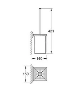 Grohe Allure Brilliant - Closetborstelhouder, Chroom 40500000 -Woonwinkel 475ac4f5818300465522ca1b