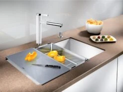 Blanco Accessoires - Snijplank Voor Spoelbak, Silver Glas 227697 -Woonwinkel 49df25e4024624cd812c1634