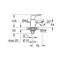 Grohe BauFlow - Fonteinkraan, Chroom 20575000 -Woonwinkel 4beba0d48008ac57cb4d6128