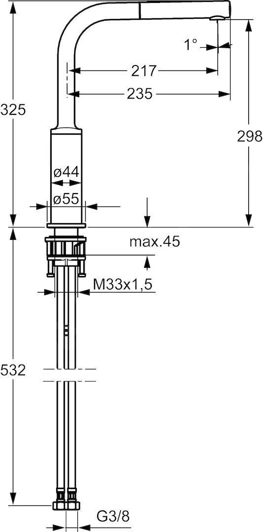 Hansa Ronda - Keukenkraan Met Uittrekbare Vuistdouche, Chroom 54912273 2 Hansa Ronda - Keukenkraan Met Uittrekbare Vuistdouche, Chroom 54912273 - Afbeelding 2