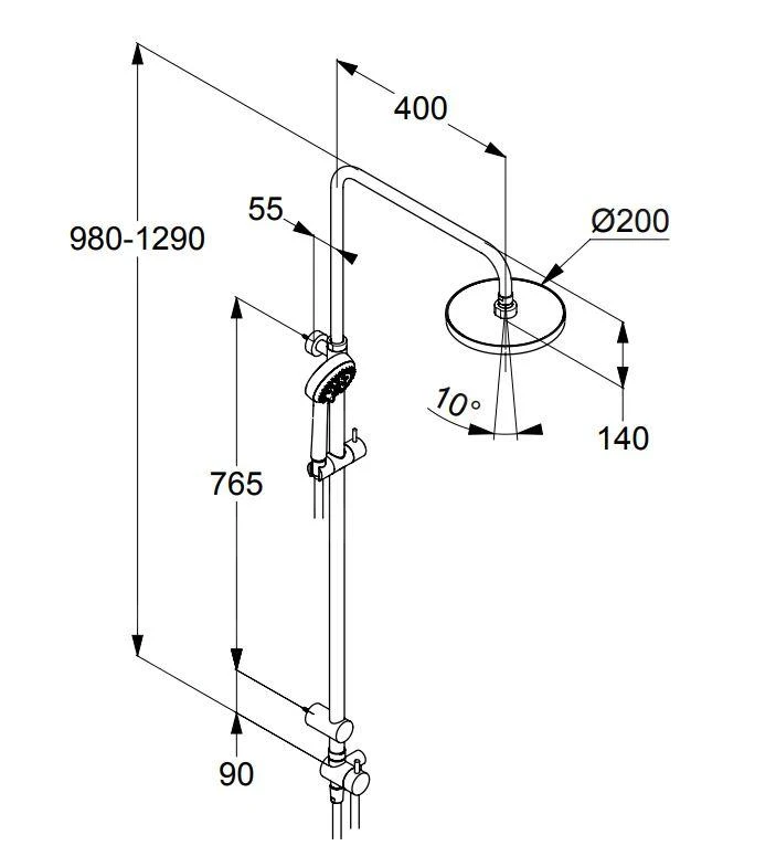 Kludi Logo - Doucheset Dual Shower System, Chroom 6809105-00 2 Kludi Logo - Doucheset Dual Shower System, Chroom 6809105-00 - Afbeelding 2