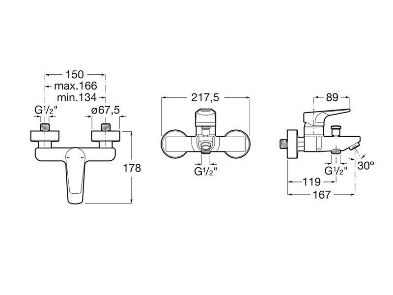 Roca Atlas - Badkraan, Chroom A5A0290C00 2 Roca Atlas - Badkraan, Chroom A5A0290C00 - Afbeelding 2