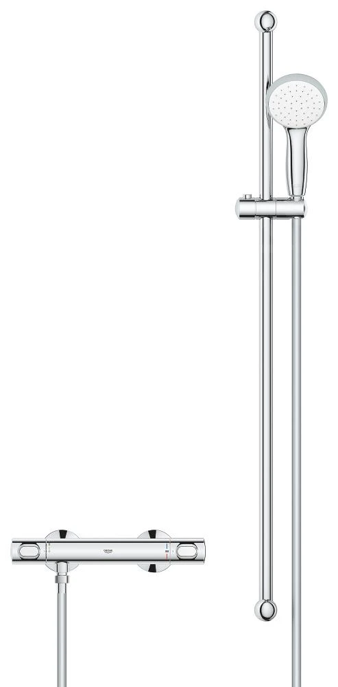 Grohe Precision Flow - Doucheset Met Thermostatische Kraan, Met Douchestang 920 Mm, Chroom 34842000 3 Grohe Precision Flow - Doucheset Met Thermostatische Kraan, Met Douchestang 920 Mm, Chroom 34842000 - Afbeelding 3