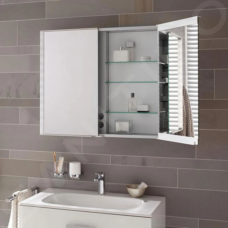 Keuco Royal Match - Spiegelkast Met LED-verlichting, 1000x700x160 Mm, Zilver Geanodiseerd 12803171311 6 Keuco Royal Match - Spiegelkast Met LED-verlichting, 1000x700x160 Mm, Zilver Geanodiseerd 12803171311 - Afbeelding 6