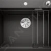 Blanco Etagon 6 - Silgranit Spoelbak, 600x510 Mm, Met Rails, InFino, Zwart 525889