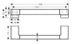 Hansgrohe AddStoris - Handgreep, Lengte 350 Mm, Geborsteld Zwart Chroom 41744340 -Woonwinkel 58b7f25bff599c75334dc40c 3
